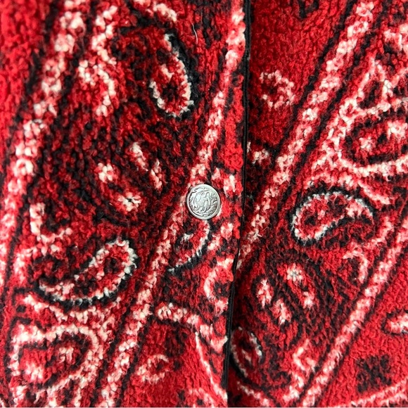 Vintage Coldwater Creek Bandana Sherpa and Corduroy Vest Sz S - Picture 4 of 5